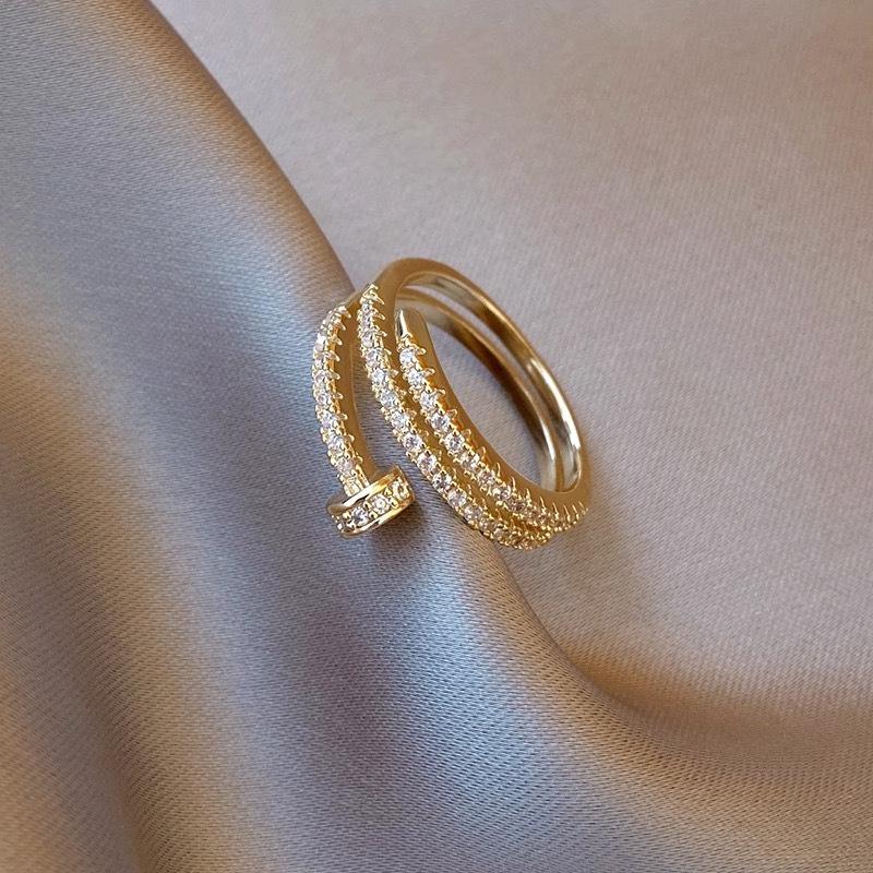 Vòng Móng Tay Xoắn Ốc, Thiết Kế Tinh Tế Dành Cho Nữ, Tinh Tế Và Hợp Xu hướng Thích Hợp Cho Ngón Trỏ Mở, Thời Trang Và Cá Tính, Phong Cách Cực Ngầu C44 Nhẫn Hoa Đeo Tay