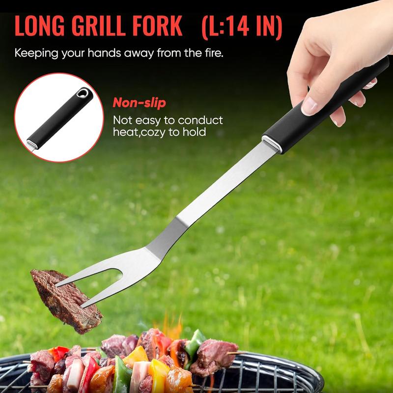 Churrasco Stainless Steel Grill Tongs and Grill Fork Churrasco Stainless Steel Grill Tongs and Grill Fork
