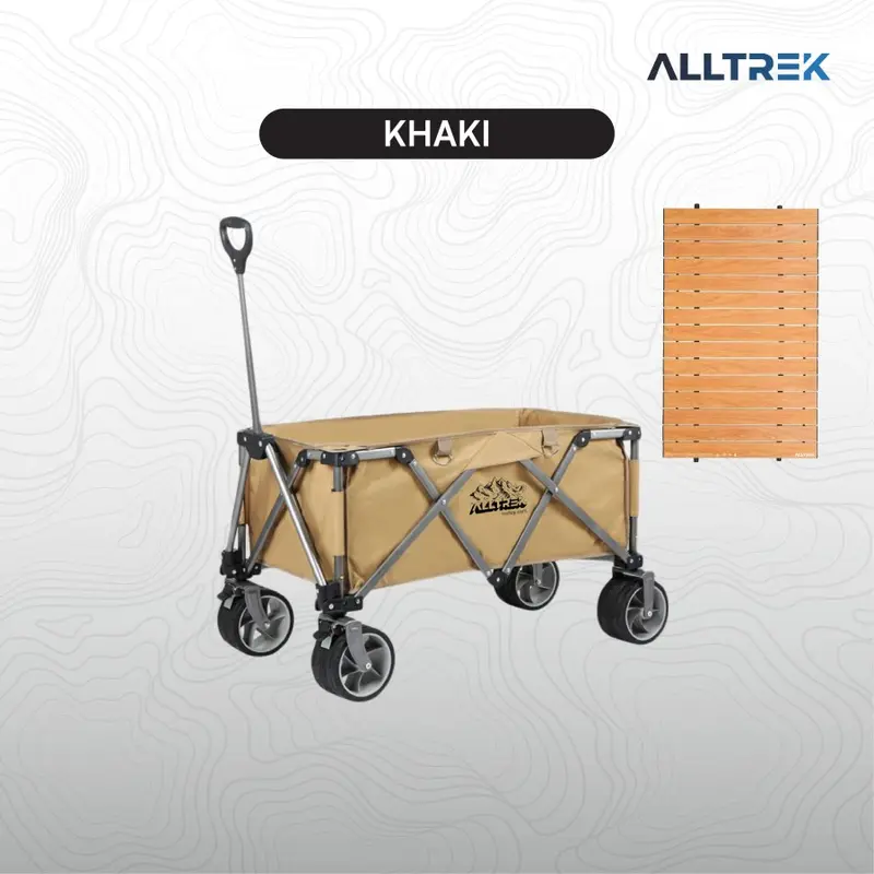 ALLTREK Trolley Cart Outdoor Camping Capacity 90L Baja Hitam 6