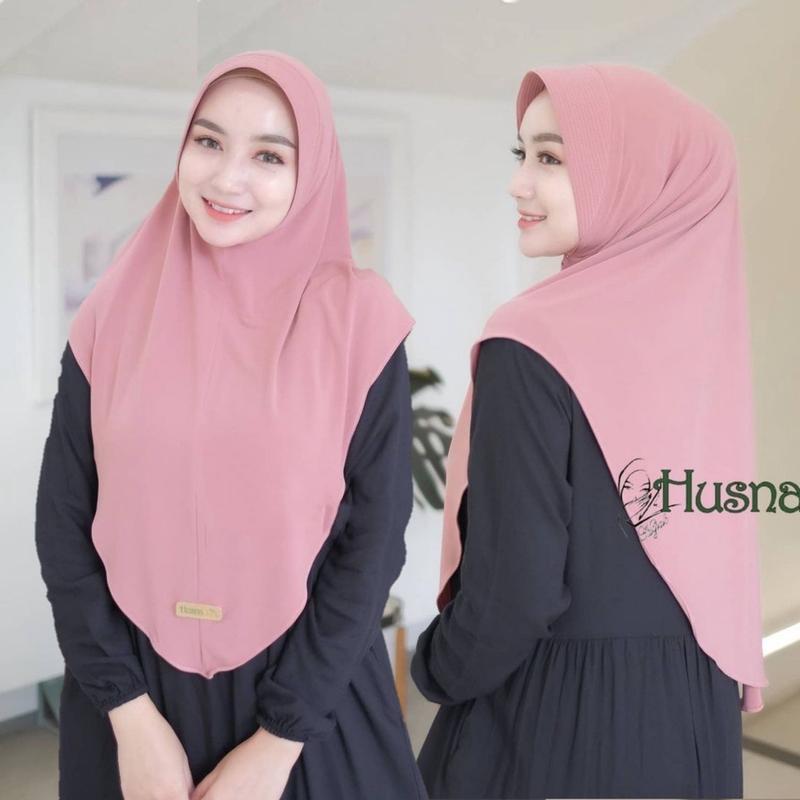 Hijab Ped Marwah Dewasa Husna Jersey Premium nyaman panjang muslim instan kerudung wanita Lembut Variasi Oval Khimar 3