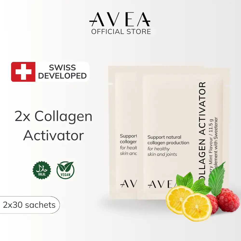 AVEA Collagen Activator Bundle 2x  (60 sachets) | Collagen Drink | Collagen Supplement | Developed in Switzerland | Made in Swiss
