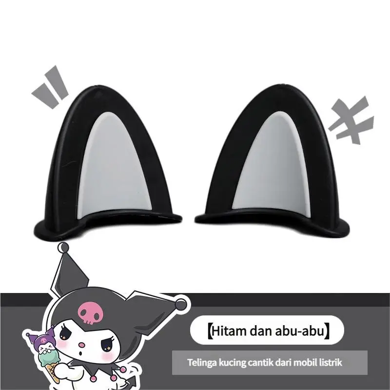 Hitam + Abu-abu -Telinga Kucing