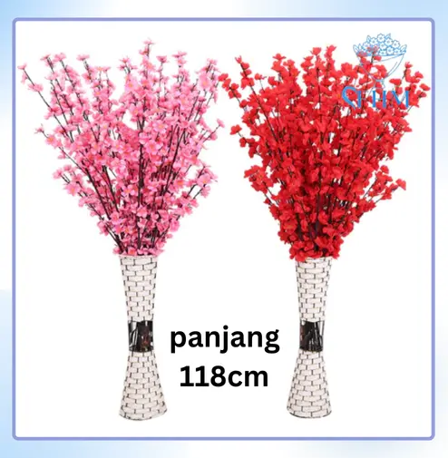 MGM BUNGA SAKURA CHERRY BLOSSOM MEIHUA MEIHWA IMLEK TANAMAN HIAS PLASTIK BUNGA ARTIFISIAL BG33 02