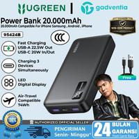 Gambar UGREEN Powerbank 10000 20000 mAh Fast Charging Type C 20W 30W PD Type C QC3.0 22.5W Power Bank 25683 - 95424B 20.000mAh 20W dari GADVENTIA Kota Administrasi Jakarta Barat 1 Tokopedia