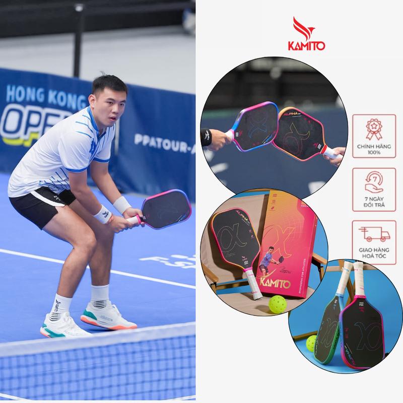 Vợt Kamito Alpha, Vợt Pickleball Kamito Alpha - Vợt Pickerball Kamito Alpha - Lý Hoàng Nam sử dụng thi đấu, đồ thể thao