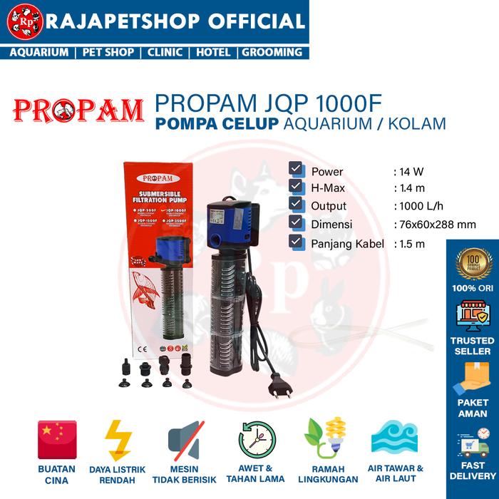 Gambar ( POMPA AIR ) PROPAM JQP 1000 F WATER PUMP CELUP AQUARIUM dari Rajapetshop Official Kota Surabaya Tokopedia