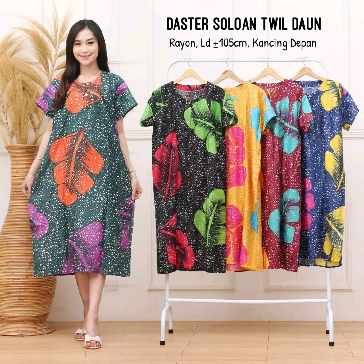 daster soloan nyaman dipakai adem cocok dipakai sehari hari bahan rayon halus