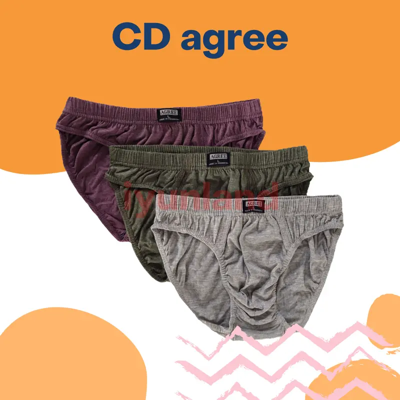 AGREE SET 3 pcs Celana Dalam Pria Dewasa - CD Agree MERAH - sempak KEMASAN Kotak isi 3pcs 1