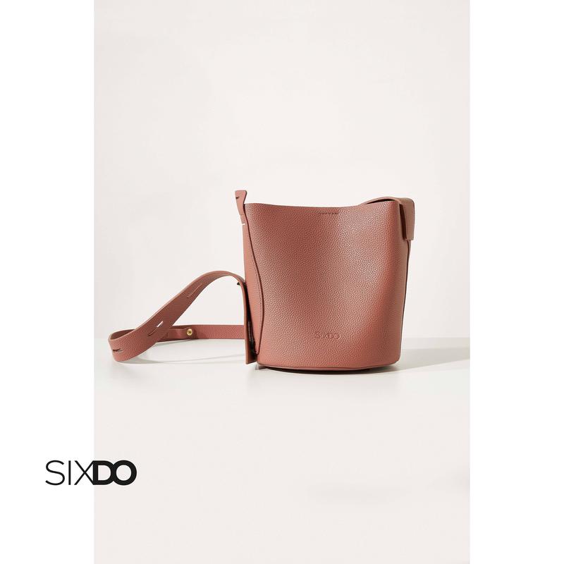 Túi xô da SIXDO Dusty Rose Pink Two In One Bucket Bag