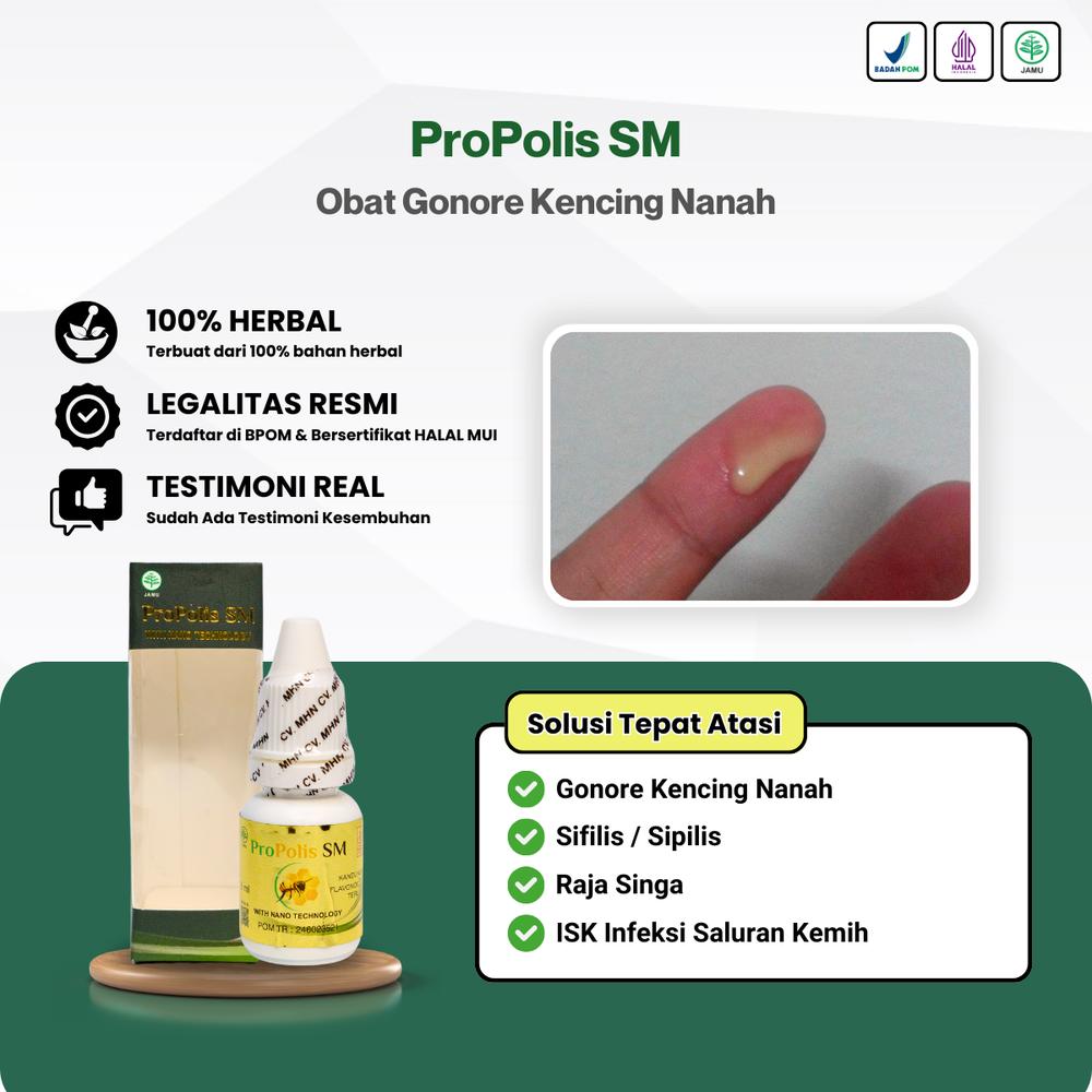 Propolis SM untuk Gonore Kencing Nanah Sifilis Sipilis Buang Air Kecil Sakit Perih Pria dan Wanita IMS PALING EFEKTIF TAPI SETIAP ORANG HASILNYA BERBEDA - Propolis SM Brazil