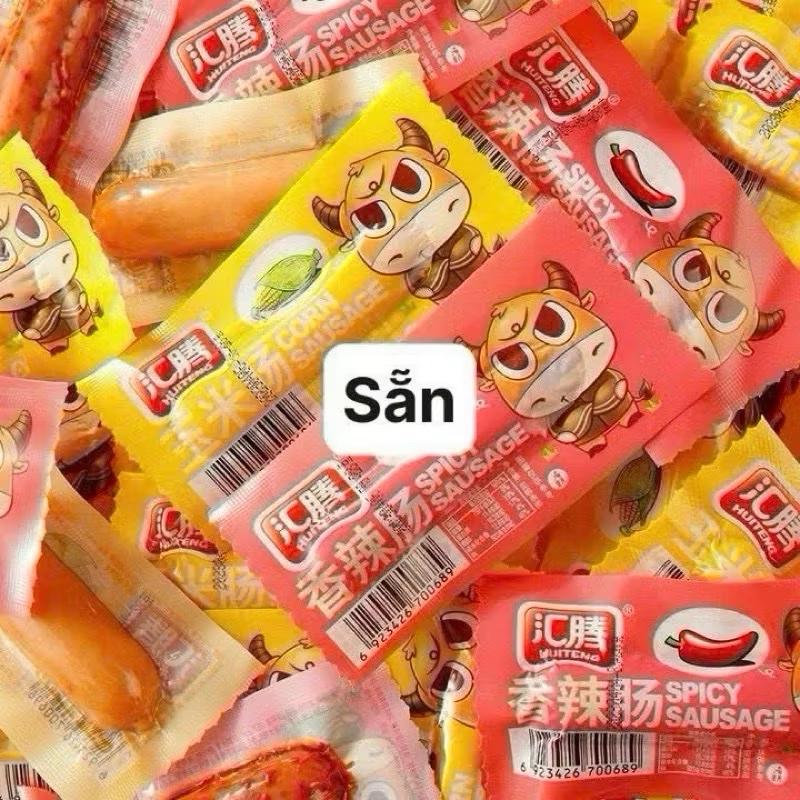  Sỉ túi 50cái xúc xích đầu trâu ăn liền. Có 2 vị ngô và cay dễ chọn Lựa 