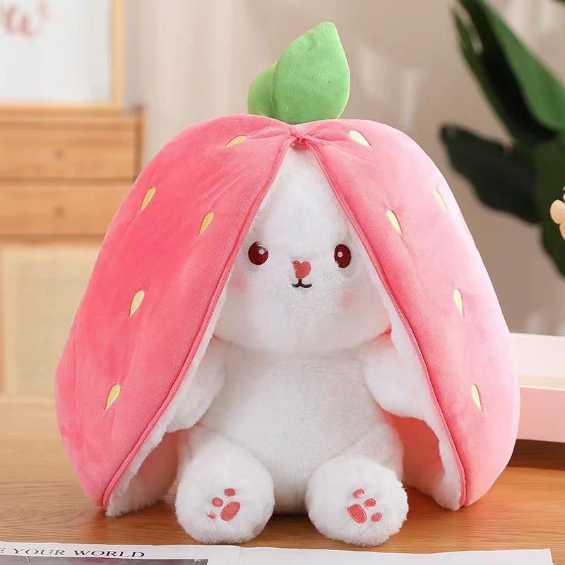 Product Introduction of ASMR Carrot Rabbit Plush Toy Cute Doll Doll Anxiety Relief Strawberry Pillow Children's Gift Bedroom Decoration 19