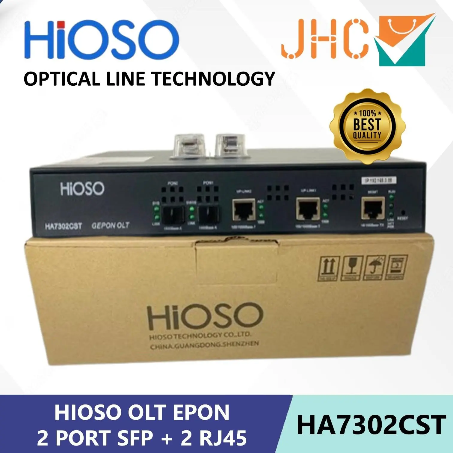 HIOSO EPON OLT HA7302CST 2 PORT - 2 PON SFP OLT EPON HIOSO HA-7302CST + 2 SFP EPON