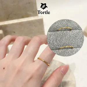 TORTLE - Cincin Titanium Simple Wanita EVE | Perhiasan Cincin Mewah Fashion Premium Simple Ring Aesthetic