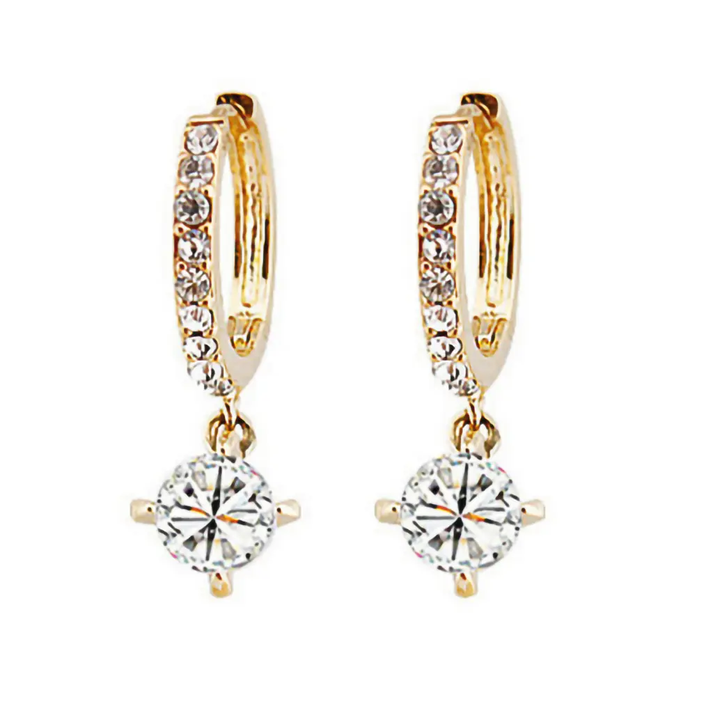 CZB Ear Pendant Fashion Ear Pendant Decoration Shiny Delicate Dangle Earrings Dangle Chic Rhinestone Temperament Ear Pendant for Daily Life Dangle