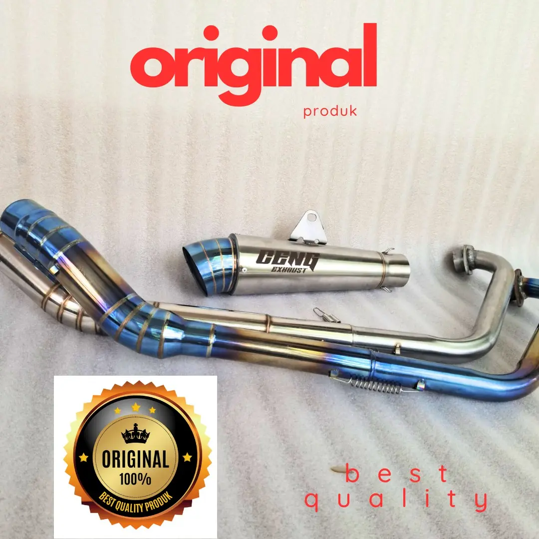 Knalpot Racing Ceng Original Model Keong Inlet 50mm untuk Motor Vixion, Satria, Jupiter Mx, Supra Gtr, CB 150 R, Tiger, dan Lainnya - Motorcycle
