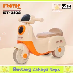 Motor Dorong anak scooter vespa sepeda Exotic ET 2122 2135 Ride on mainan toys playground Musik & Lampu