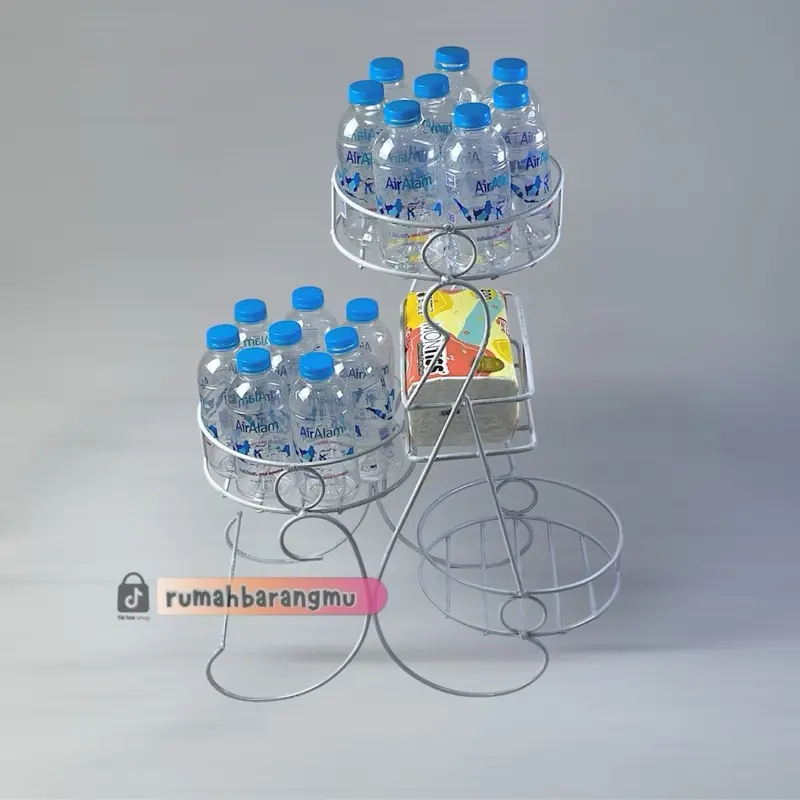 Tempat Aqua Gelas Botol Minuman Tempat Tisu Minimalis - Model Terbaru Besi 1