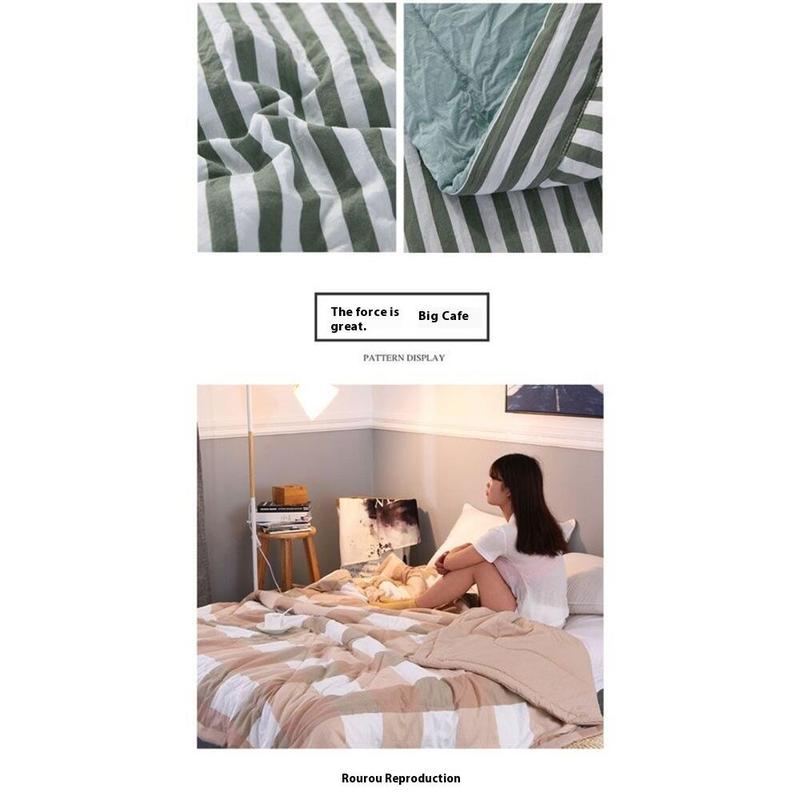 Product Introduction of EAY Life Summer Blanket Comforter Thin Soft Breahable Quilt Washed Cotton 14