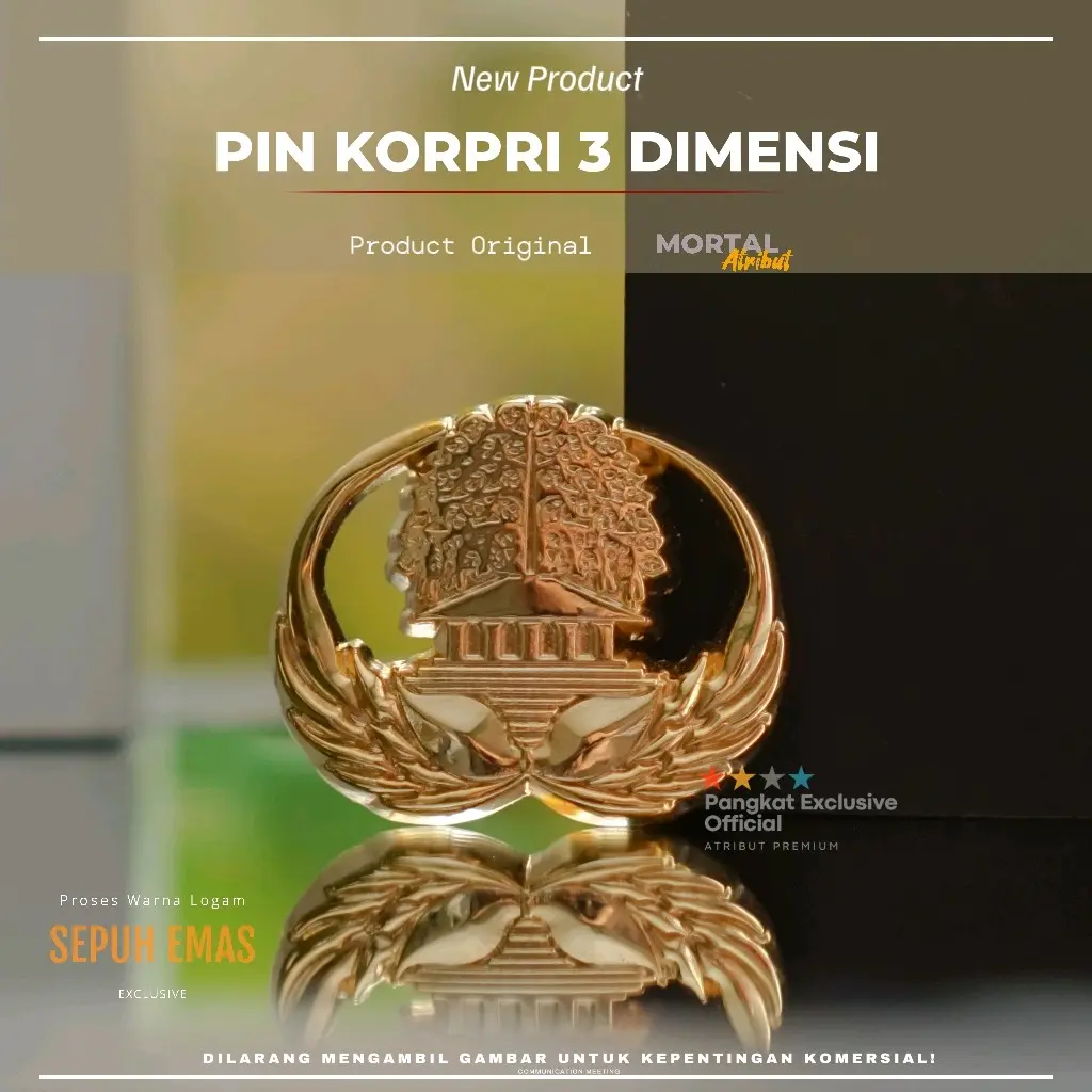 PIN KORPRI 3 DIMENSI TERBARU - PIN KORPRI TERBARU ORIGINAL