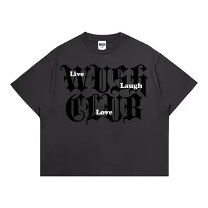 WUSH CLUB BOXY FIT TEE BAJU KAOS DISTRO PRIA WANITA OVERSIZE COTTON COMBAD LAUGHT ABUTUA DARKGREY