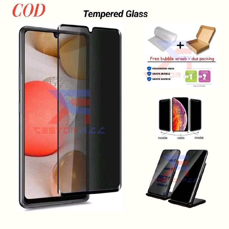 For Oppo A5 2020 A9 2020 Tempered Glass Spy Kaca Anti Privasi Anti Gores Spy Privacy Full Layar 0