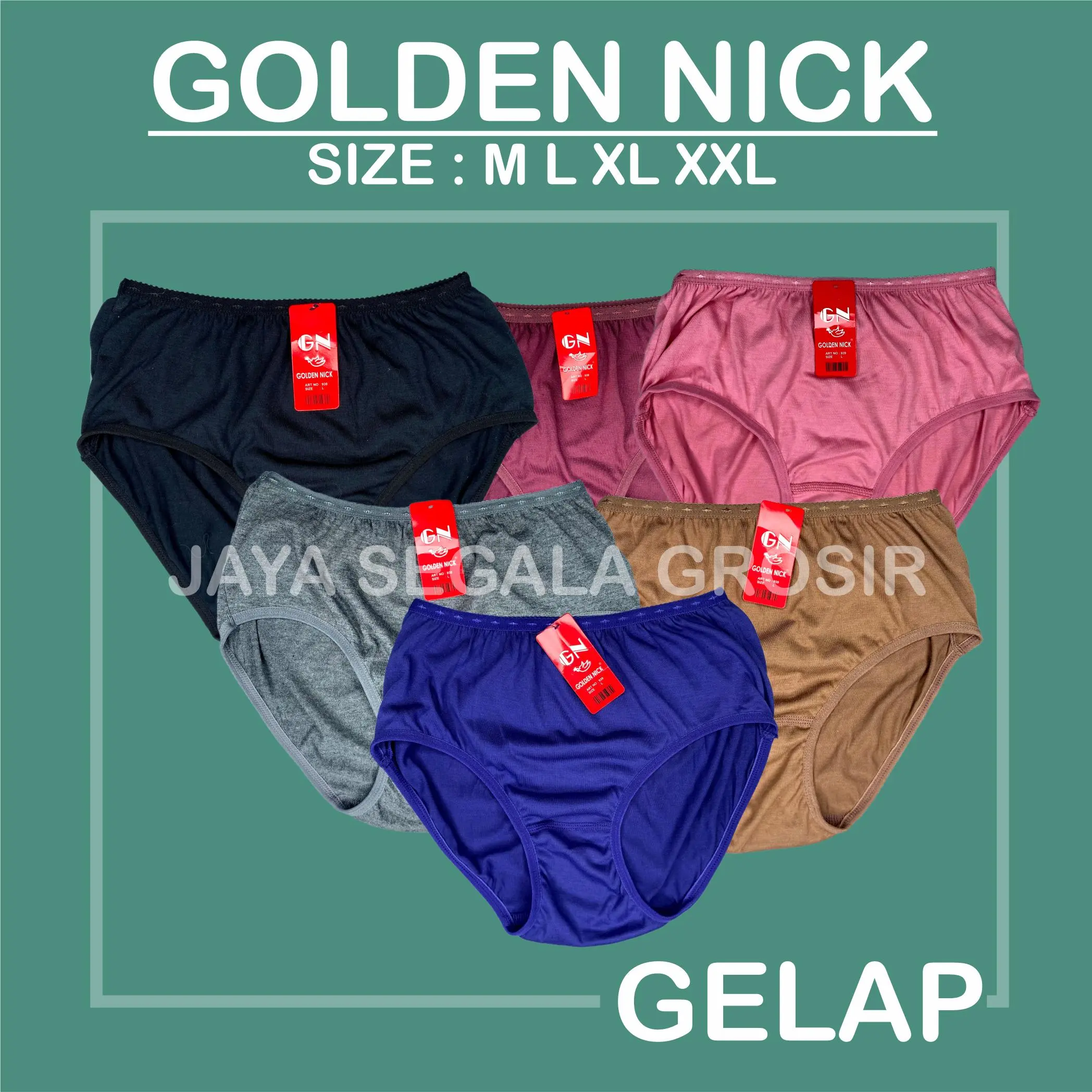 CD WANITA GOLDEN NICK - GOLDEN NICK LUSINAN BANYAK WARNA Lembut Nyaman Cewek Motif Silk gn celana dalam katun