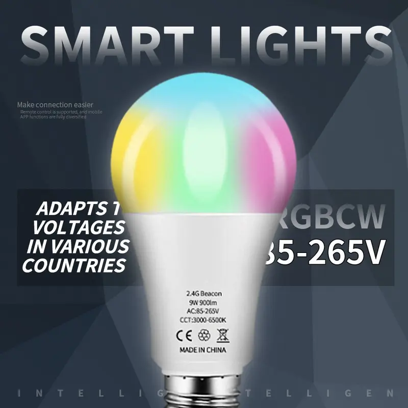 (COD) SPARKLE Lampu LED Smart Bluetooth (Smart Wifi LED Bulb) - GARANSI TOKO 1 TAHUN Bohlam Kotak Baterai Plastik Rgb 3