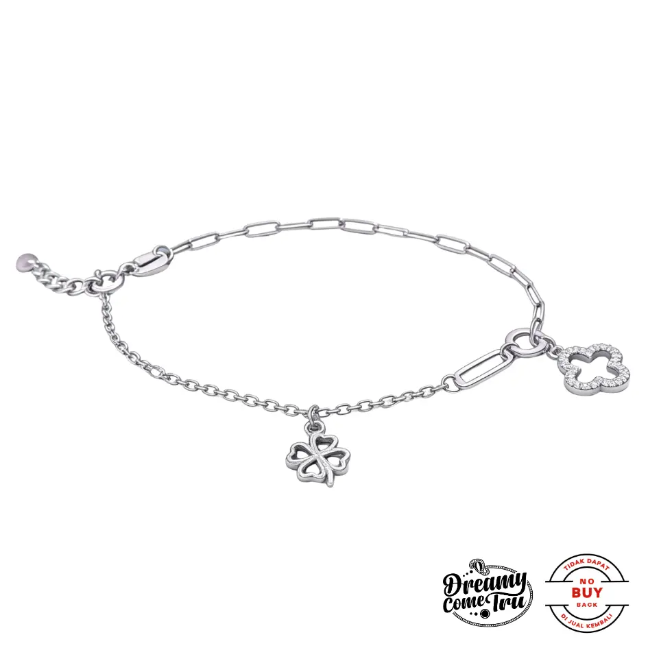 GELANG CLOUVER JUNTAI - PERHIASAN PERAK 925