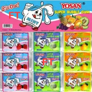 Permen Bubble Gum Yosan 2inOne 24Pcs