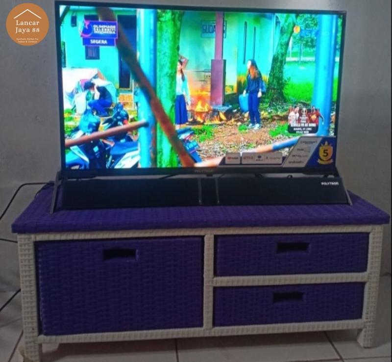 Lemari Laci Rotan Sintetis 3 Susun Minimalis 1