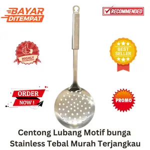 [BISA COD] PROMO Centong Lubang Motif Bunga Stainless Tebal Murah Skimmer Bunga Centong Bunga Centong Stainless Tebal Centong Tebal Centong Saring Centong Gagang Bunga Irus Stainless Tebal Irus Lubang Irus Tebal Saringan Stainless Saringan Masak Lubang
