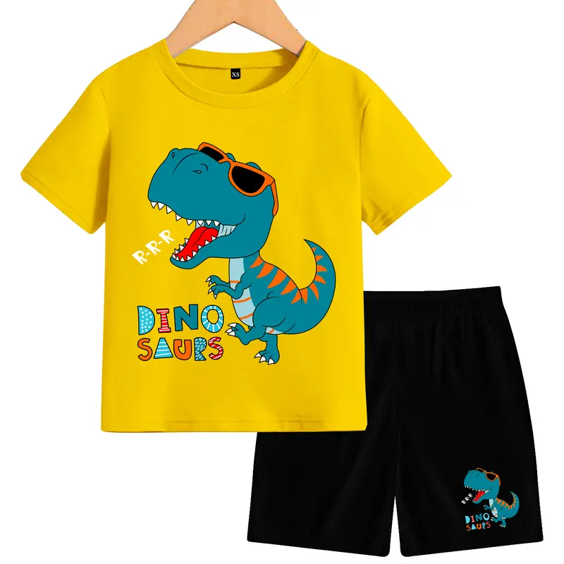 Setelan dino Anak-Anak Lengan Pendek Terbaru Fashion 8