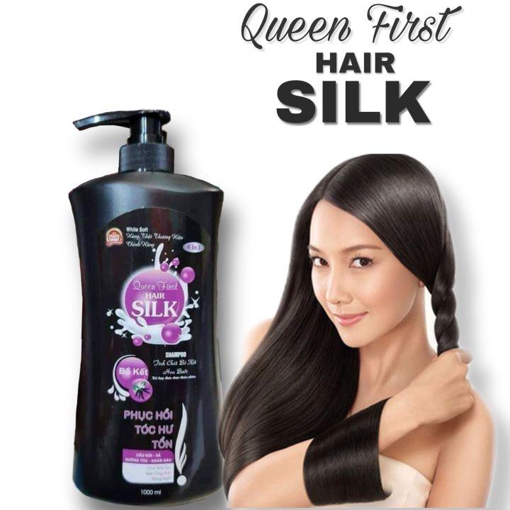 Dầu Gội Bồ Kết Hoa Bưởi Silk 1000ml - Phục hồi hư tổn, giảm gãy rụng tóc, giúp…