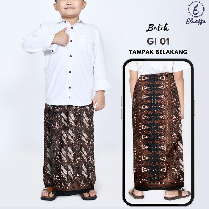 Elnaffa-Sarung Instan Anak Usia 2-8 Tahun, Sarung Anak Motif Batik GUS IQDAM 7