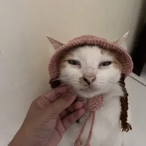 topi rajut kucing anjing kelinci bucket hat anjing kucing topi pororo viral