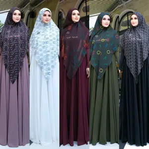 Gamis Ine Laura dan Luna serian by  Agoest Hanggono Ceruty Printing muslim