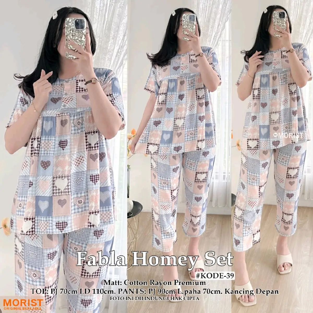 homey set motif cantik produk by morist original
