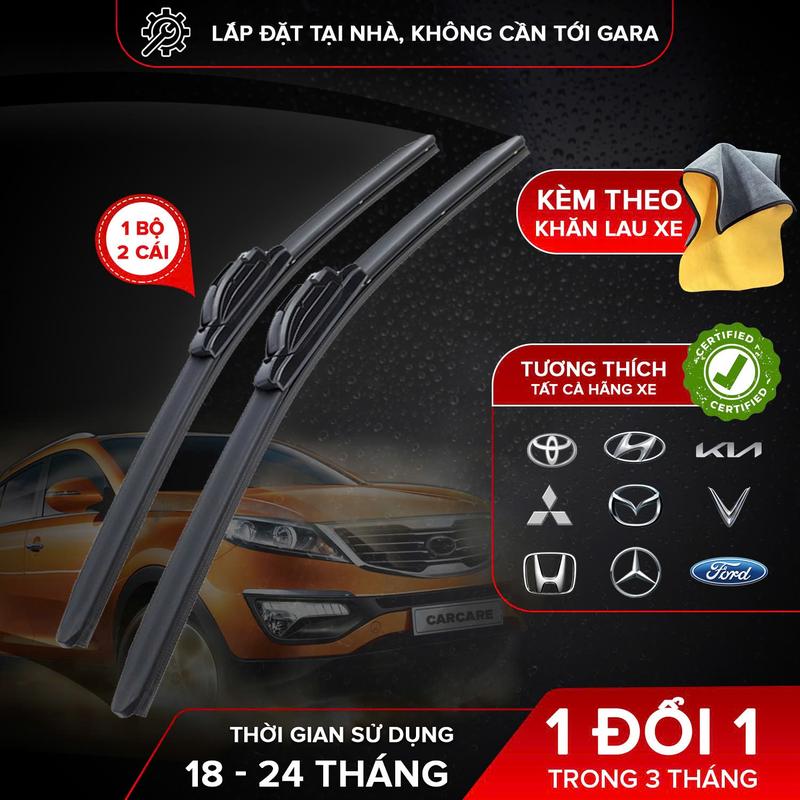 Cần gạt mưa ô tô, dành cho: TOYOTA, FORD, KIA, HUYNDAI, HONDA, MITSUBISHI, NISSAN, SUZUKI, VINFAST, MG, MERCEDES, LEXUS, AUDI, BMW.