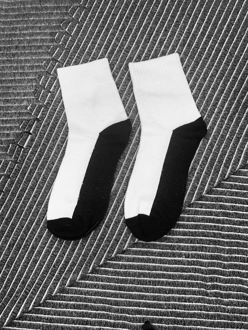 Product Introduction of [Local seller] Children/Kids School Socks white and black bottom ,white, black base unisex Cotton 5