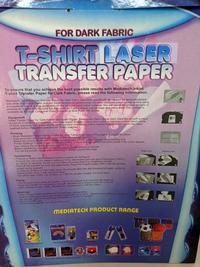 Gambar Mediatech Dark Fabric T-Shirt Transfer Paper A4 - 120GSM For Laser Jet - 34054 dari Mediatech Travel Gadget Kota Administrasi Jakarta Utara 4 Tokopedia