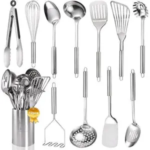 Spatula Baking Set Stainless 11pcs Alat Dapur Stainless Steel untuk Memasak dan Mengukus Kitchenware