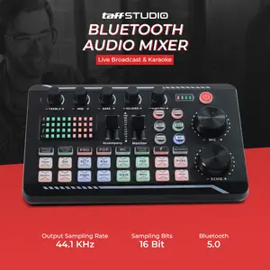 WIJAYA MALL Pro Audio Bluetooth Mixer Sound Card Live Broadcast Karaoke F998