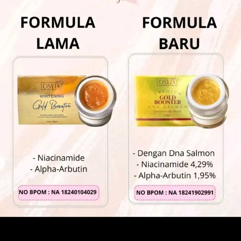 Osyin Glow Premium Gold Booster DNA Salmon 10gr Wajah 0