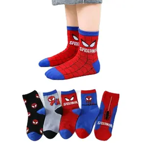 3 pasang DISKON kaos kaki anak sekolah TK, SD karakter superhero 4-9 tahun Fashion