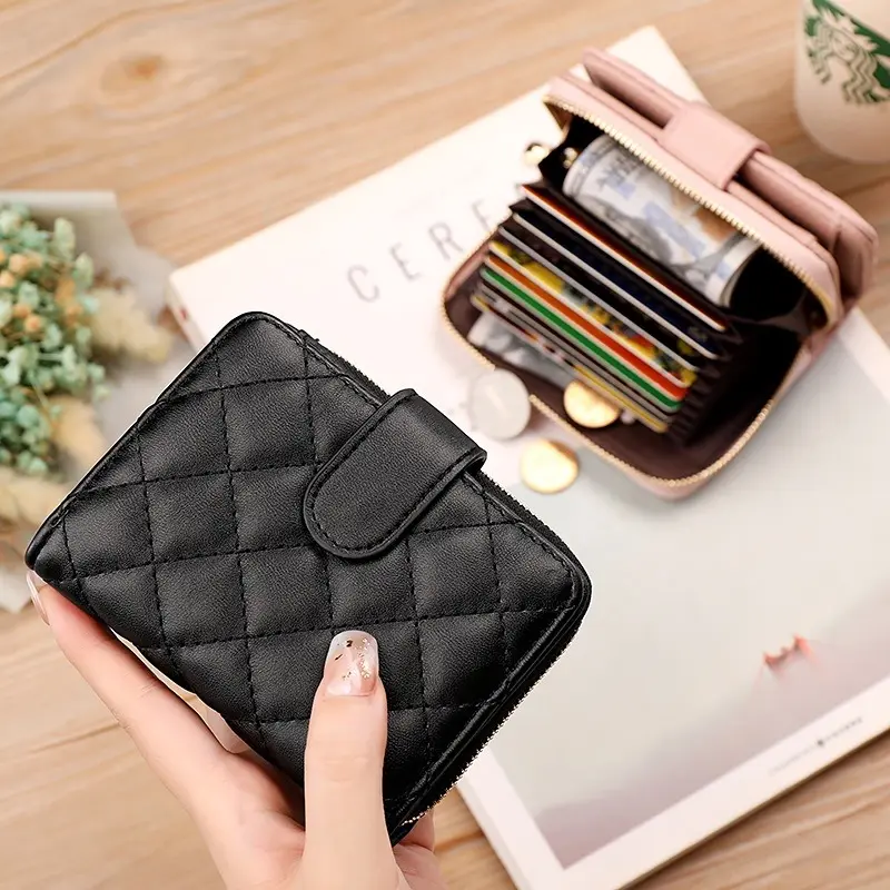 Dompet Lipat Wanita Model Kotak All in One Dompet Multifungsi / Dompet Kartu dengan bahan premium [A87]
