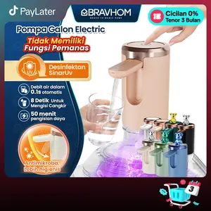(COD)Bravhom Pompa Galon Electric Dapat Dilipat USB Dispenser Portable Galon Air Elektrik
