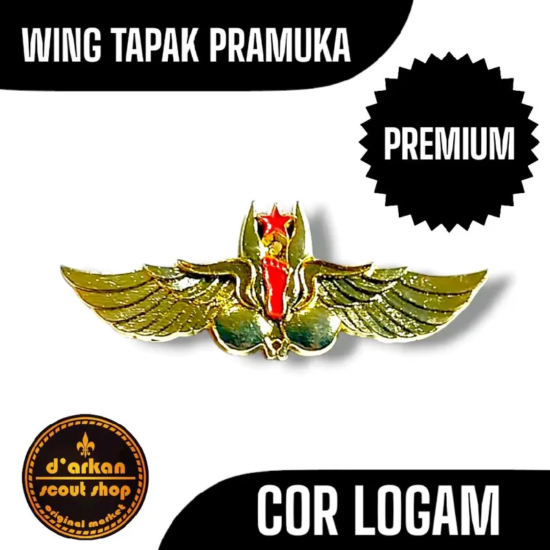 wing tapak merah/hitam pramuka penegak pandega cor logam besi Gold Clips Bros 0