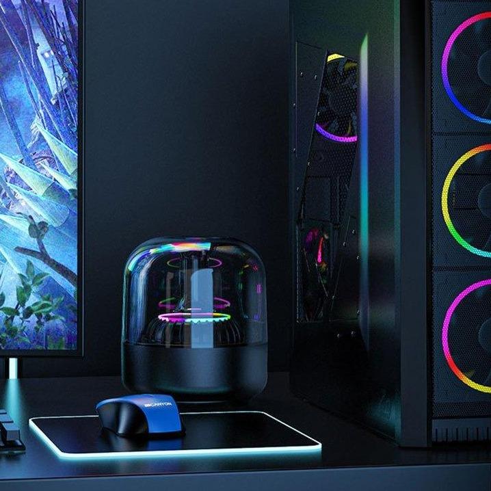 HIFI Stereo Sound Subwoofers, KTV Speaker Subwoofer with RGB Colorful LED Lights, Karaoke Machine Sound System for Outdoor Sports Travel, Audio Device, Room Accessories Loa Củ Loa Bluetooth Nghe Nhạc 4