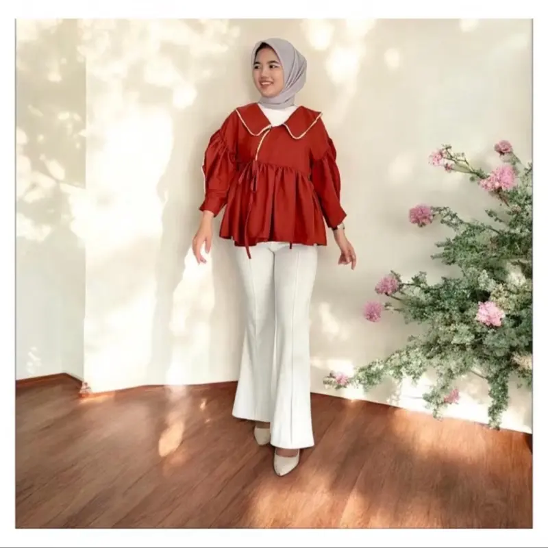 GADESH LINKA BLOUSE READY STOK SIAP KIRIM Atasan Wanita Casual Katun Linen 2